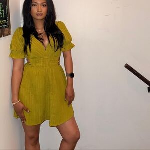 Green Cut Out Dress